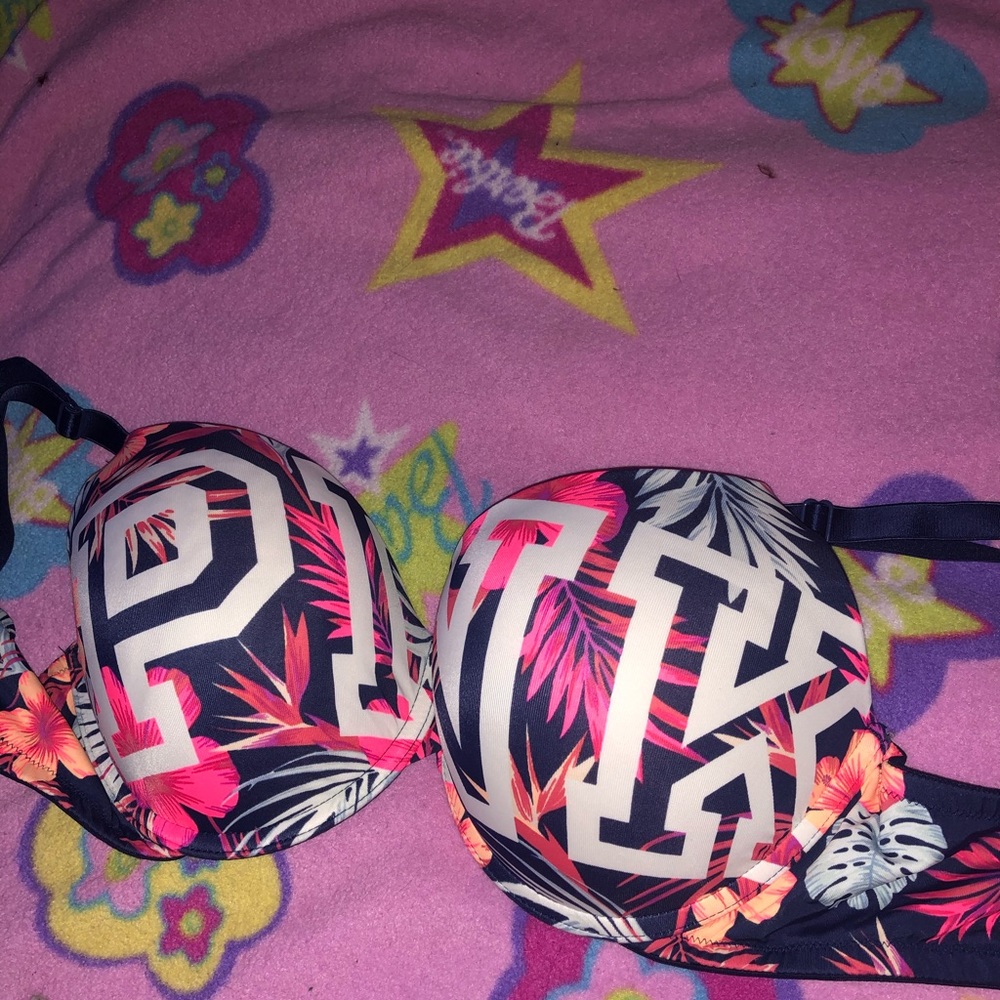 PINK floral bra 34DD